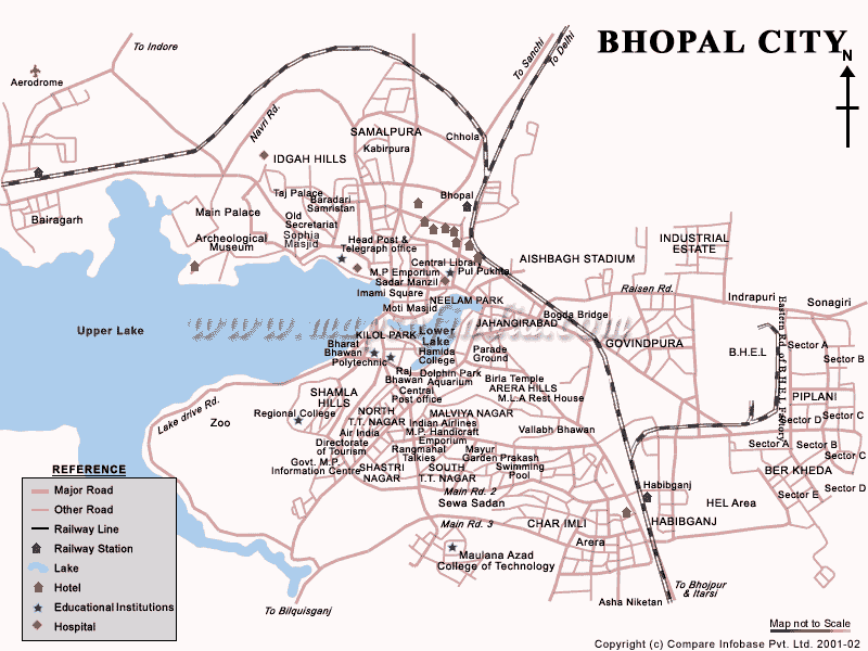 City Map of Bhopal